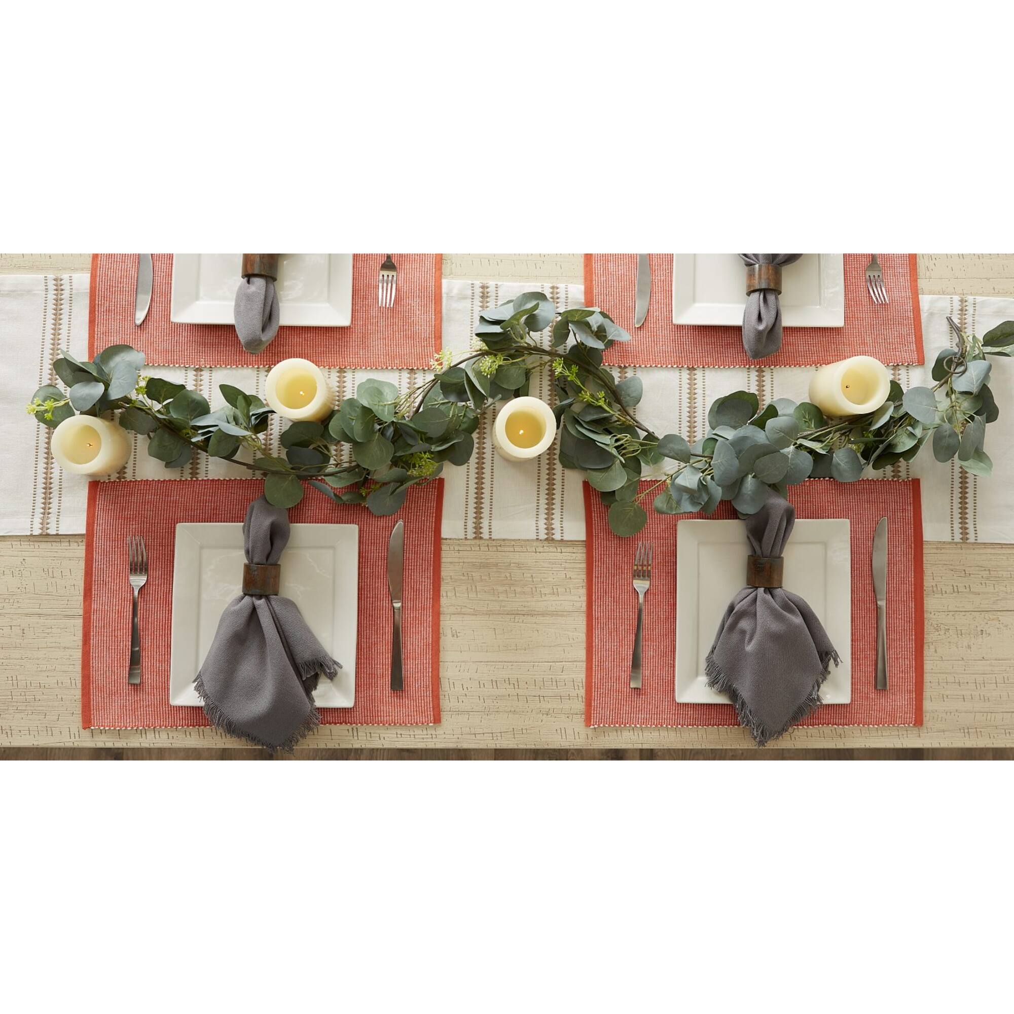 DII® Black Rub Finish Wood Band Napkin Rings, 6ct.